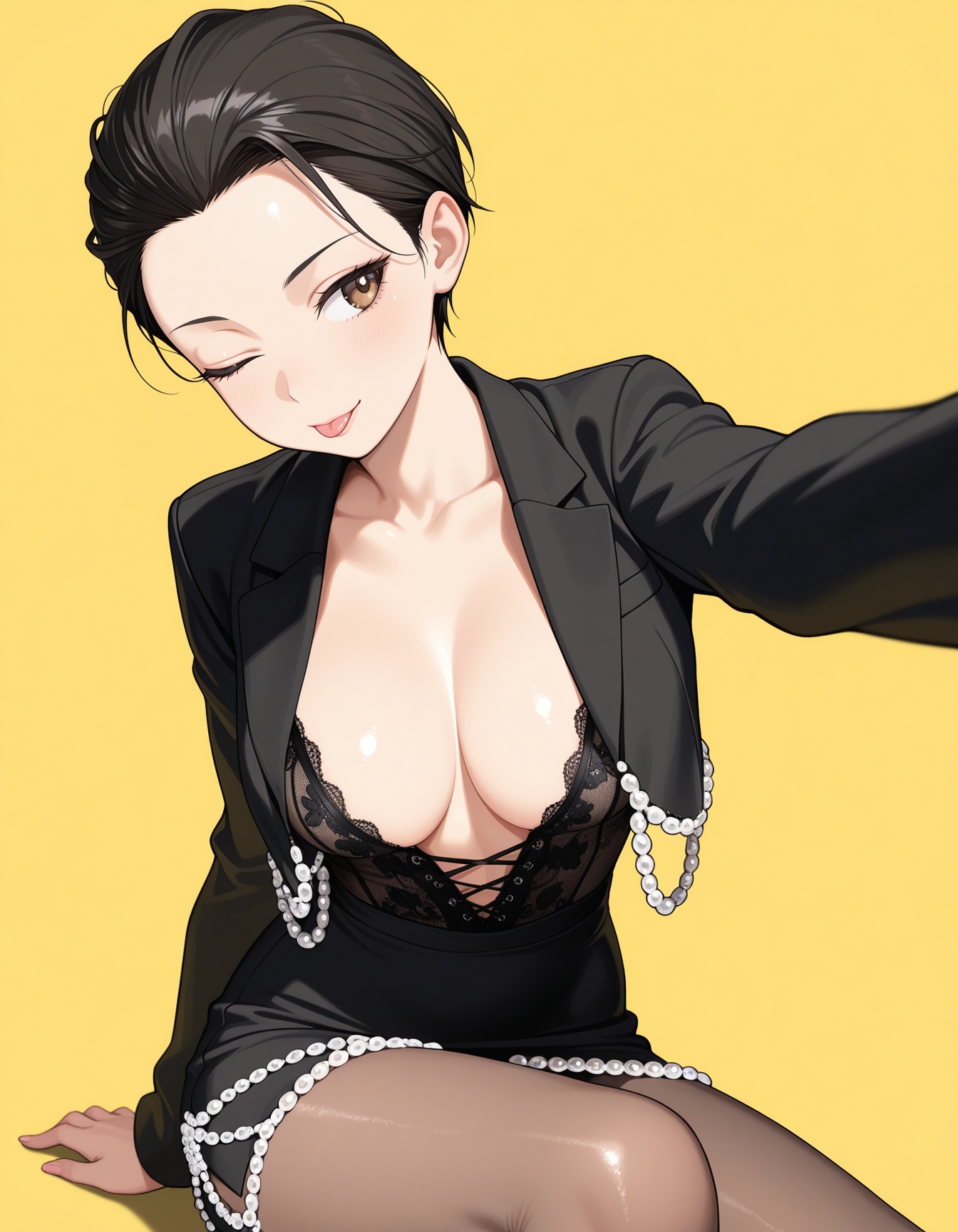1girl,  sideways glance,  very short hair on Tensor.Art