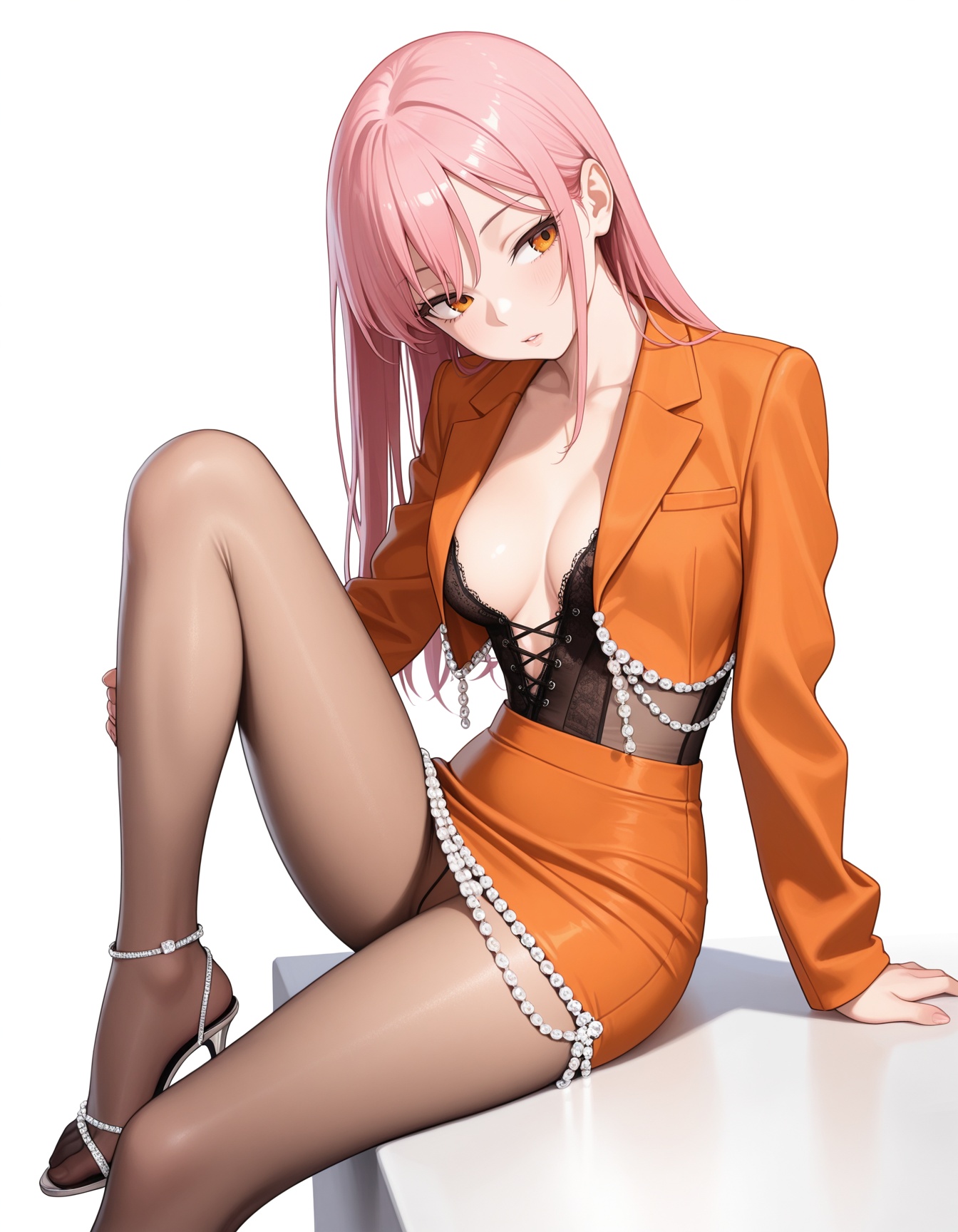 1girl,  amber eyes,  looking to the side on Tensor.Art