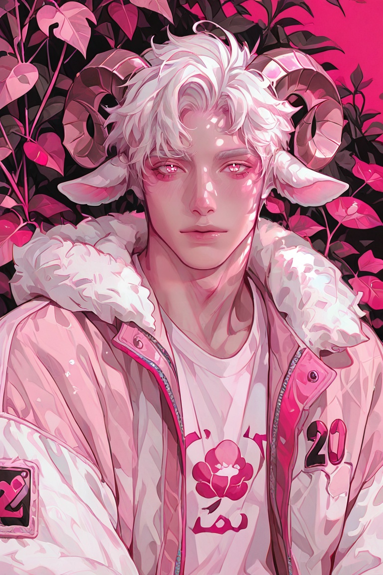 pink_eyes,  1boy,  animal_ears on Tensor.Art