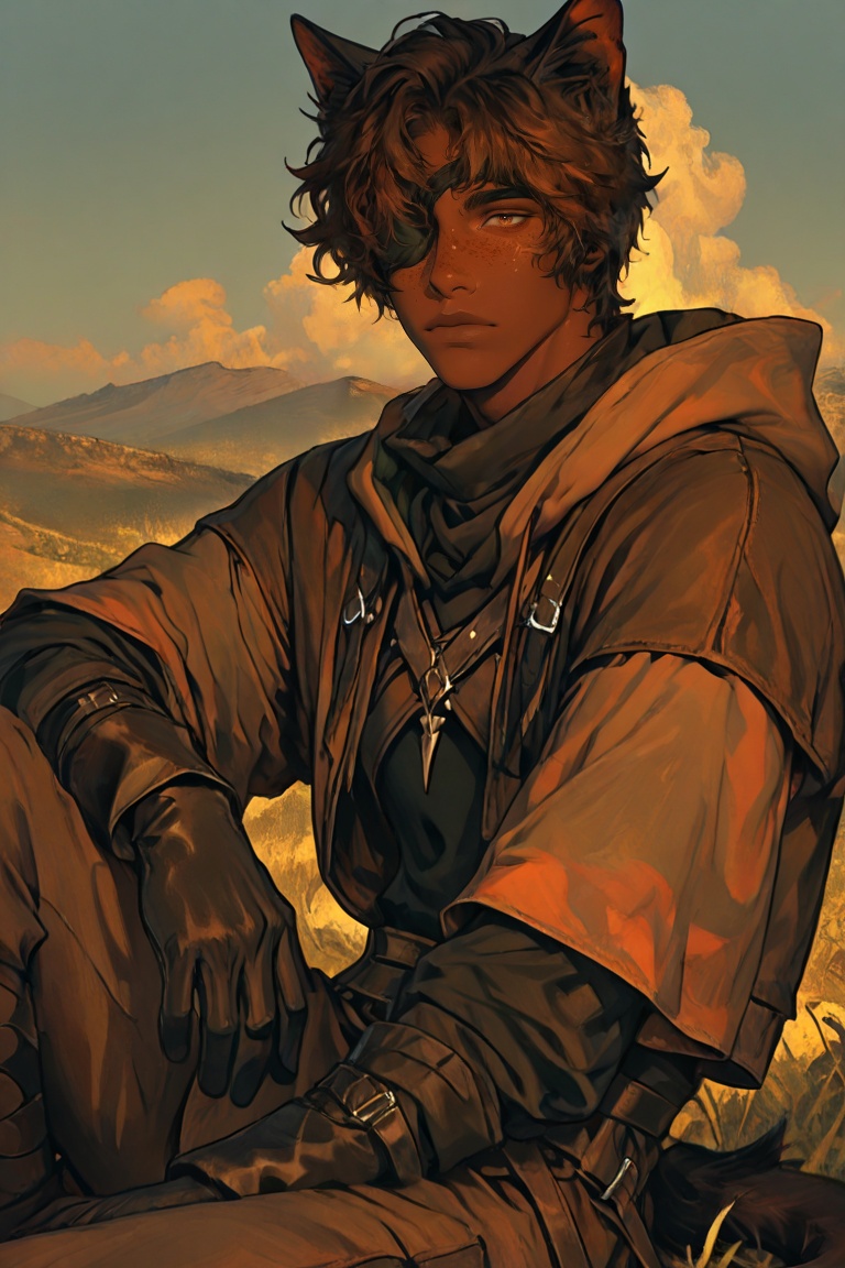 1boy,  male_focus,  animal_ears on Tensor.Art