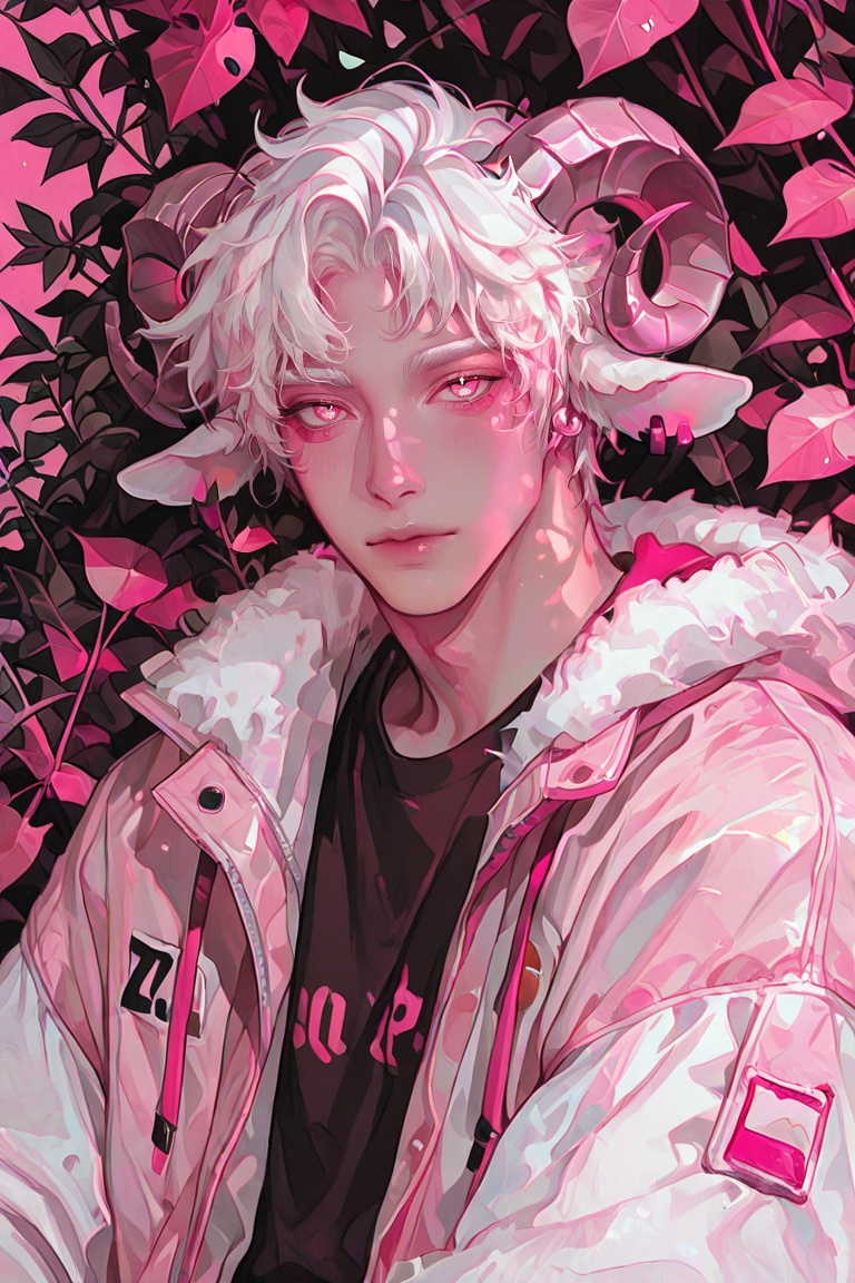 pink_eyes,  1boy,  animal_ears on Tensor.Art