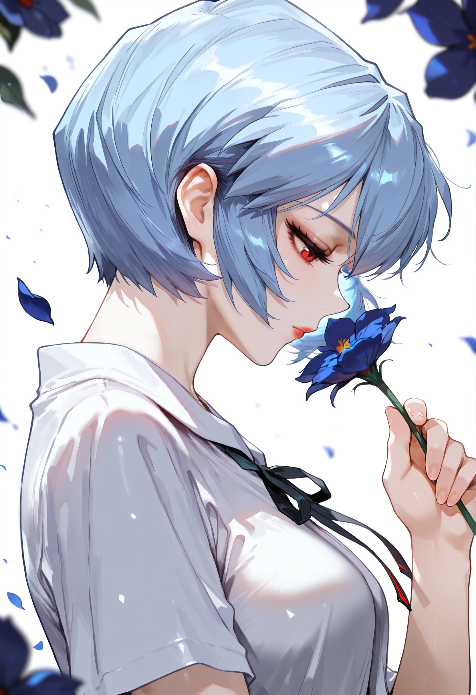 1girl,  ayanami rei,  solo on Tensor.Art
