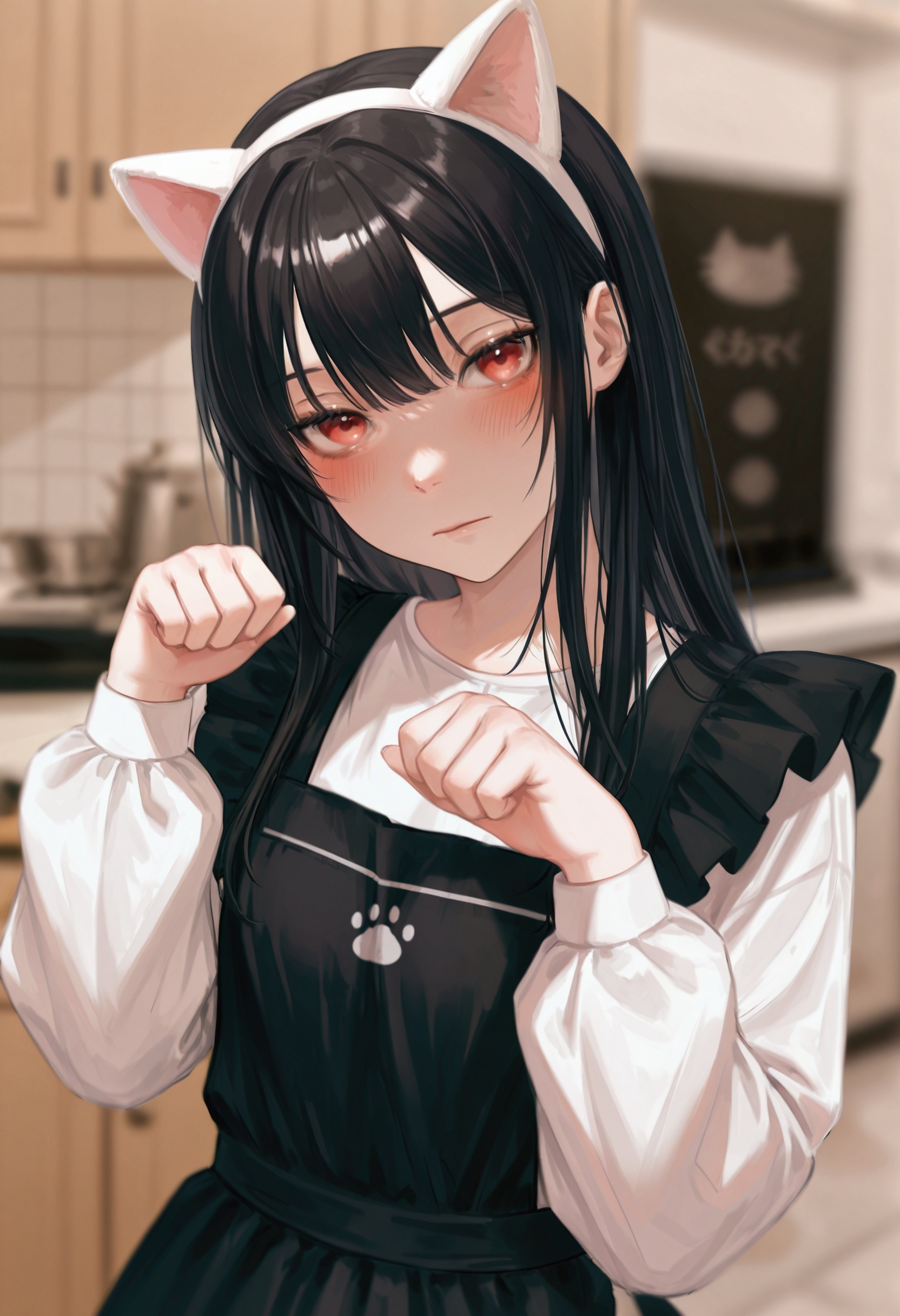 1girl,  animal ears,  paw pose on Tensor.Art