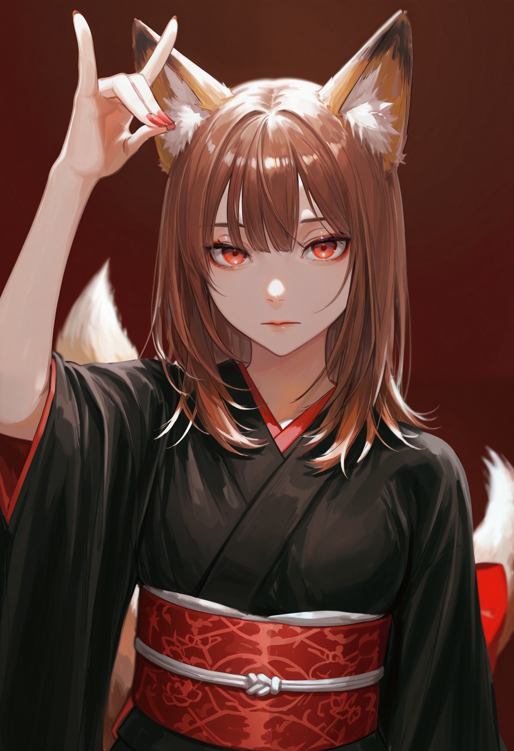 1girl,  tail,  animal ears on Tensor.Art